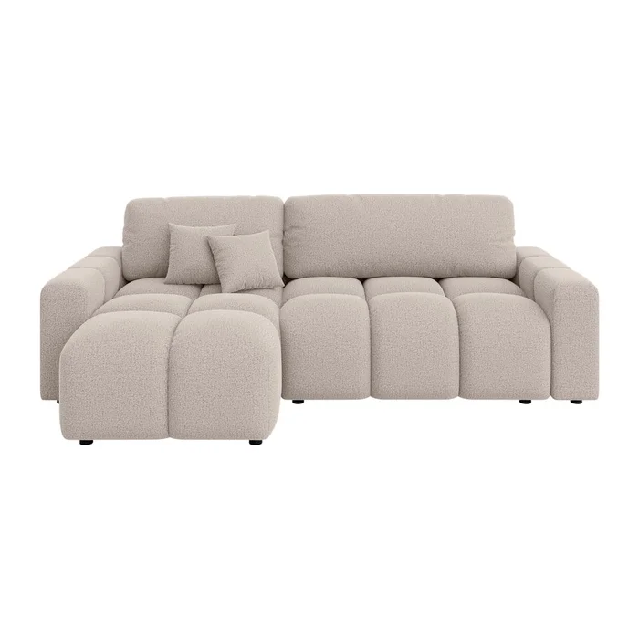 Rozkládací rohová pohovka Luki v béžové barvě