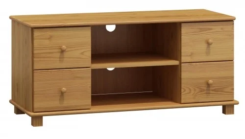 RTV stolek TAMONAD 3 – šířka 118 cm, masiv borovice, moření olše