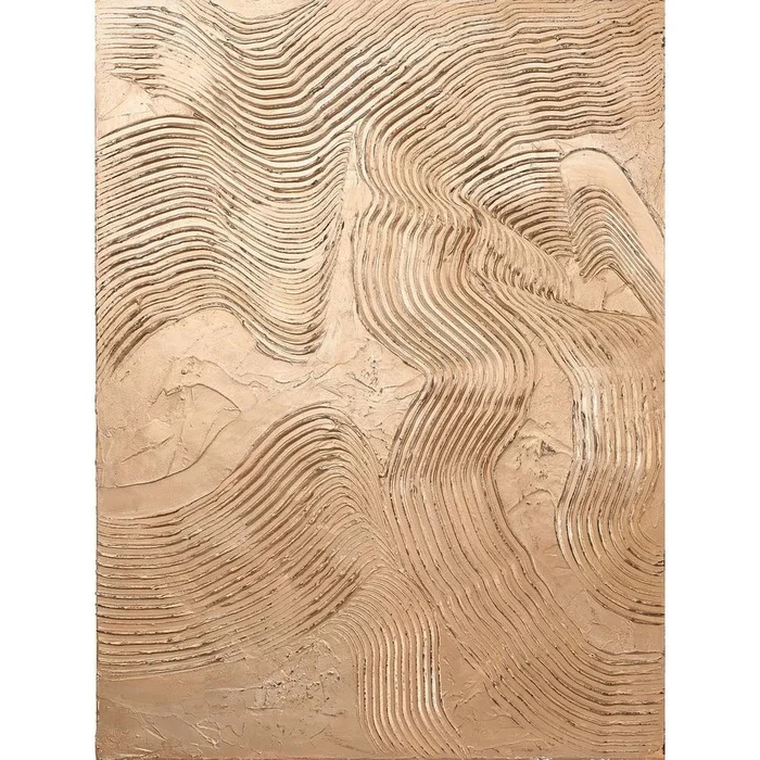 Ručně malovaný obraz 88x118 cm Metallic Brown