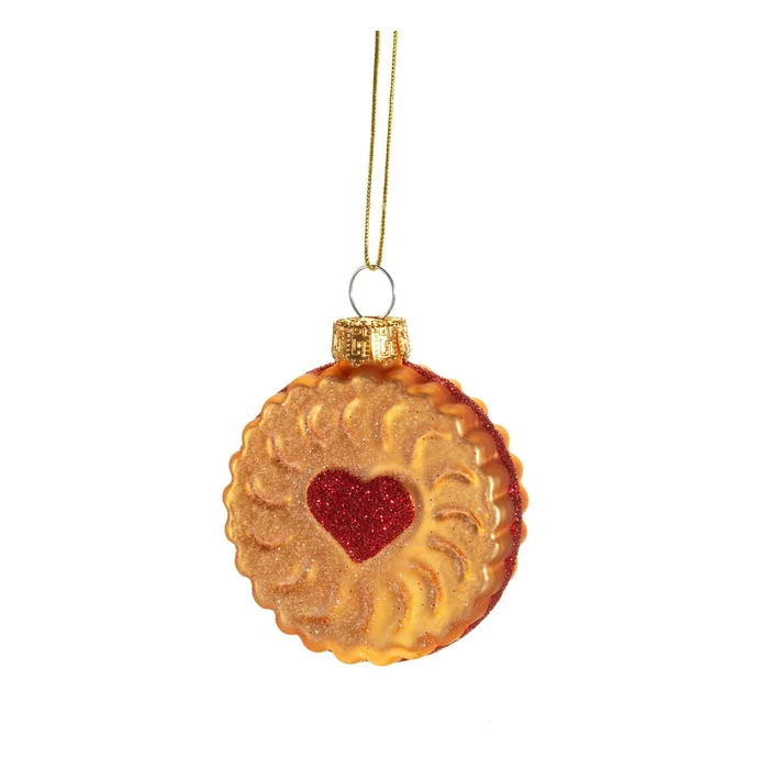 Ruční skleněná vánoční ozdoba 4 cm Jam Biscuit