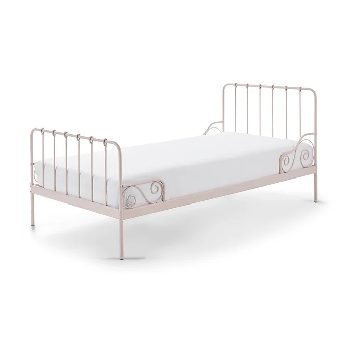 Růžová dětská kovová postel Vipack Alice 90x200 cm