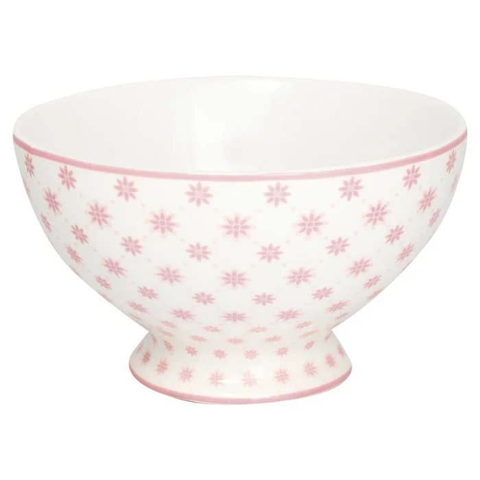 Růžová porcelánová miska na polévku Green Gate Laurie, 15 cm