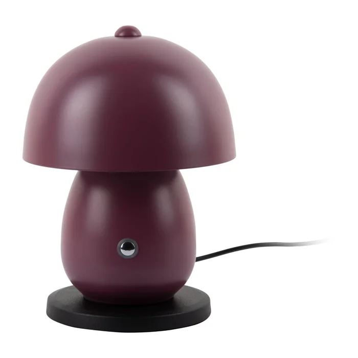 Růžovofialová LED stolní lampa s kovovým stínidlem