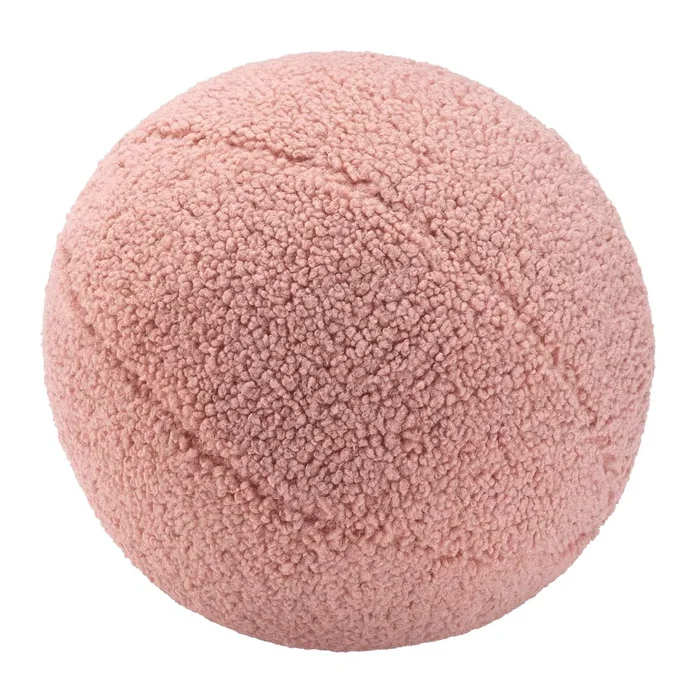 Růžový dětský polštář Ball z bouclé textilie Wigiwama