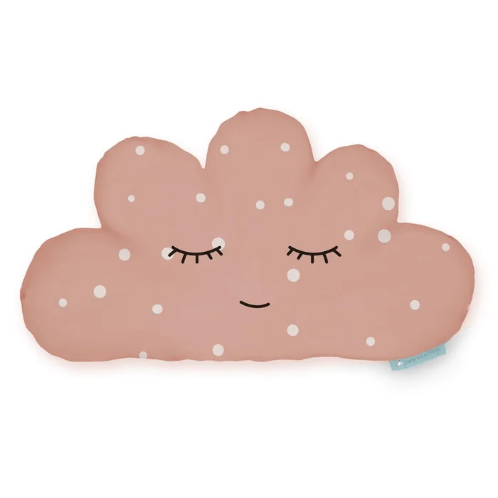 Růžový dětský polštář Little Nice Things Cloud