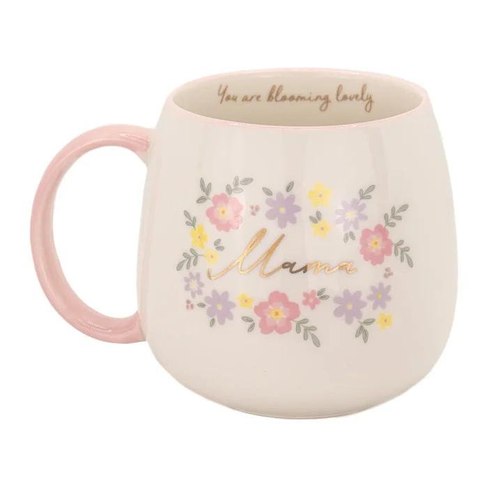 Růžový porcelánový hrnek 450 ml Mama You Are Blooming
