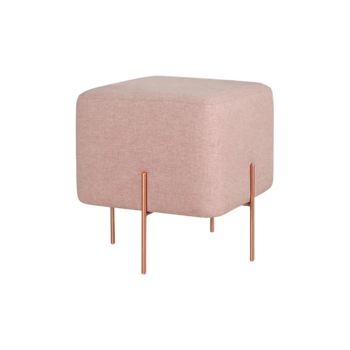 Růžový taburet Copper Artie