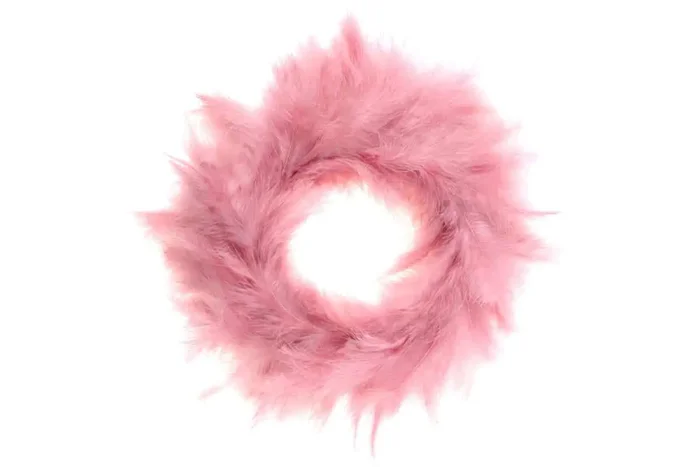 Růžový věneček z peří AK1918-PINK