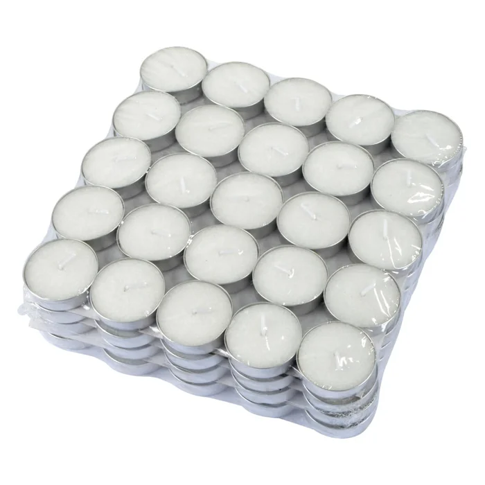 Sada 100 čajových svíček s 3hodinovým hořením