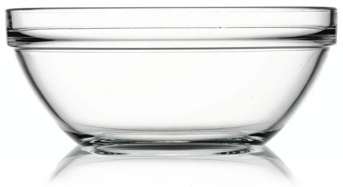 Sada 12 skleněných kulatých misek 23 cm
