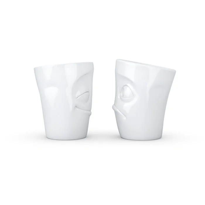 Sada 2 porcelánových hrnků Cheery & Baffled