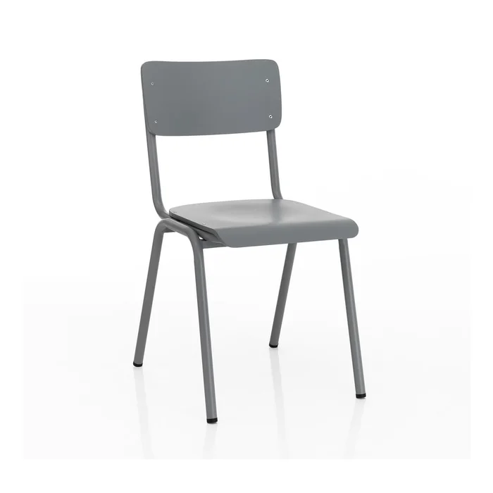 Sada 2 šedých jídelních židlí Old School Tomasucci