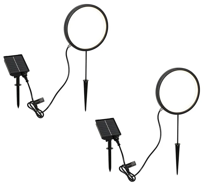 Sada 2 solárních bodových svítidel Adalind 50 cm