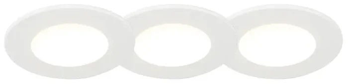 Sada 3 LED zapuštěných bodových světel Blanca
