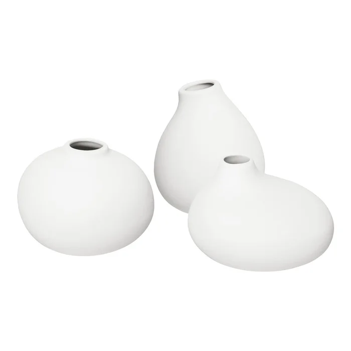 Sada 3 minimalistických bílých váz Blomus Nona