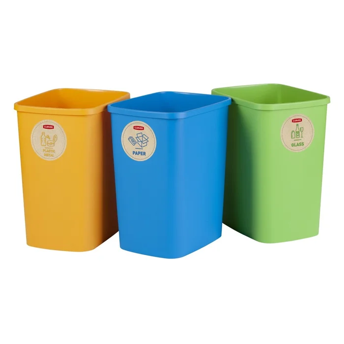 Sada 3 odpadkových košů Curver ECO 25 l