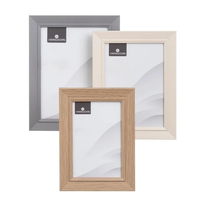 Sada 3 rámečků 14x19 cm v hnědo-přírodní barvě