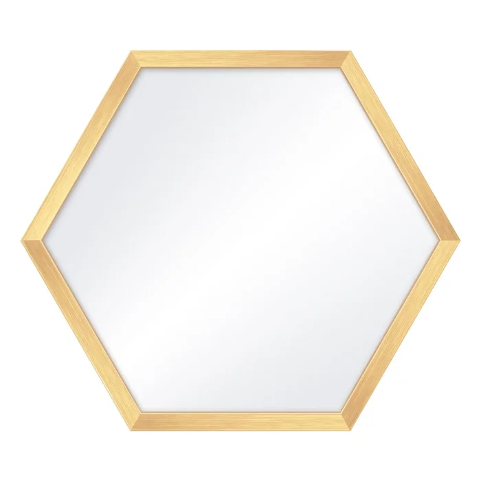 Sada 4 hexagonálních zrcadel 35×40 cm