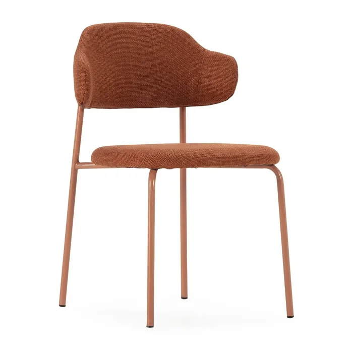Sada 4 jídelních židlí Adriel v terakotové barvě