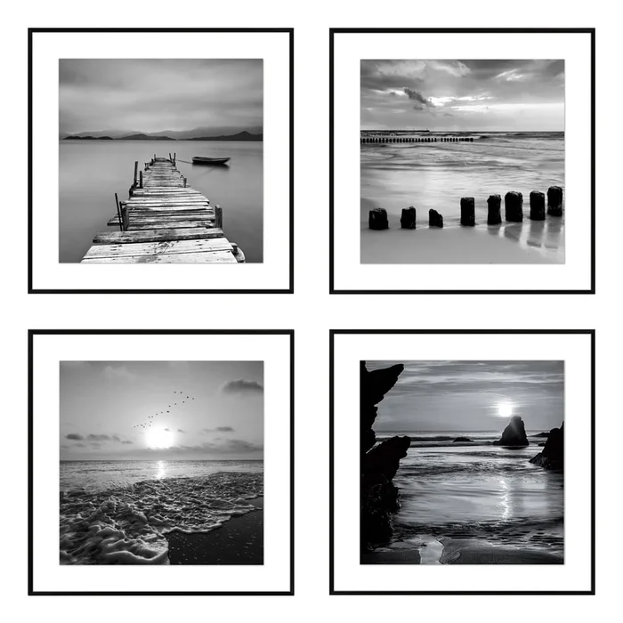 Sada 4 obrazů 30x30 cm Silence by the Water
