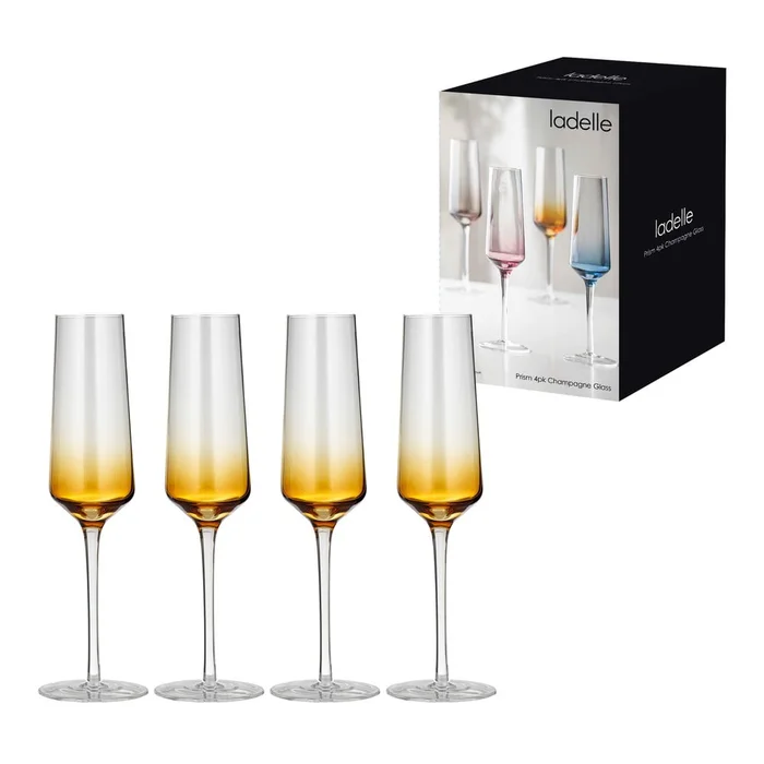 Sada 4 skleniček na sekt Prism 240 ml