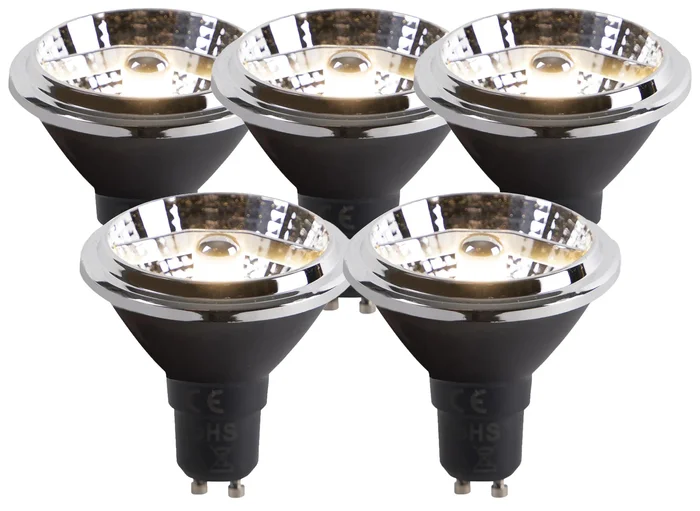 Sada 5 LED GU10 AR70 6W 380lm 3000K