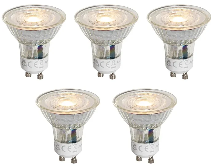 Sada 5 teplých LED GU10 1W 80lm