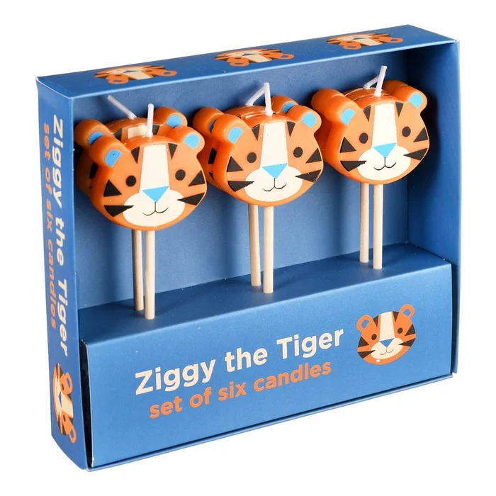 Sada 6 dortových svíček Ziggy The Tiger