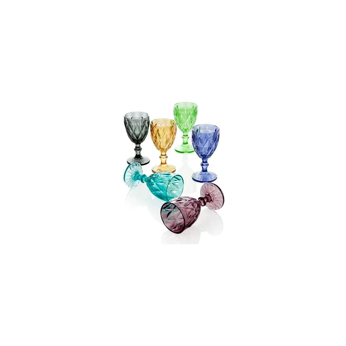 Sada 6 sklenic Brandani Diamante Goblet 250 ml