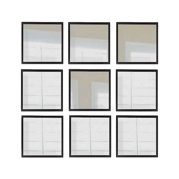 Sada 9 nástěnných zrcadel 24x24 cm Wallity