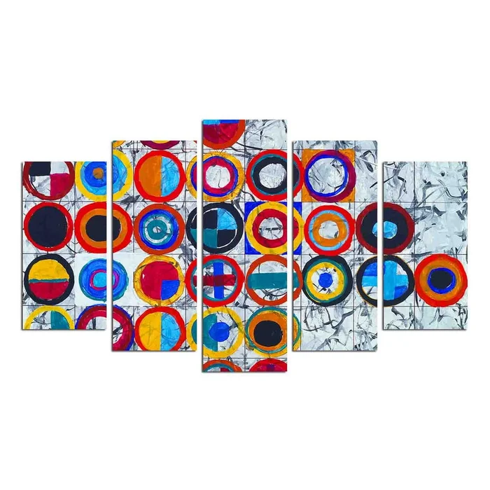 Sada abstraktních obrazů 5dílná