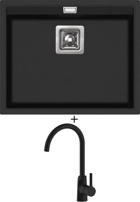 Sada Aquastone DELTA 60 a AQ 6571 v černé metalické