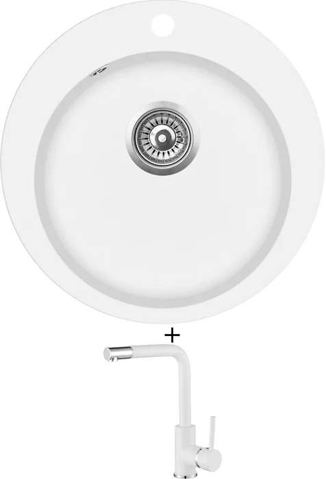 Sada Aquastone RONDO 20 a AQ 5581 v bílé barvě