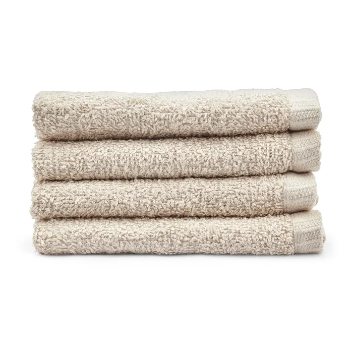 Sada bavlněných ručníků Quick Dry 4 kusy 30x30 cm béžová