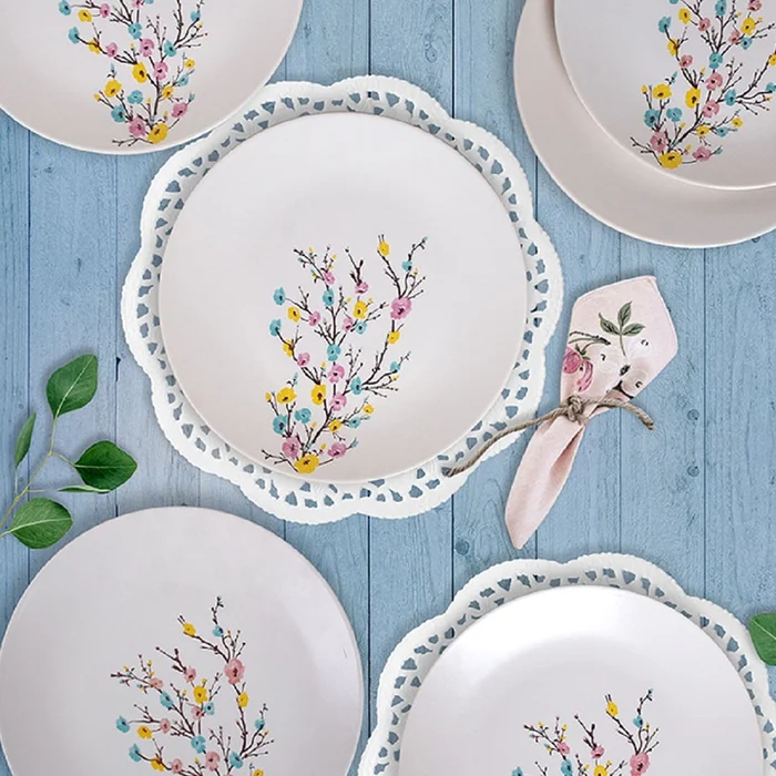 Sada keramických talířů My Ceramic Spring 26 cm