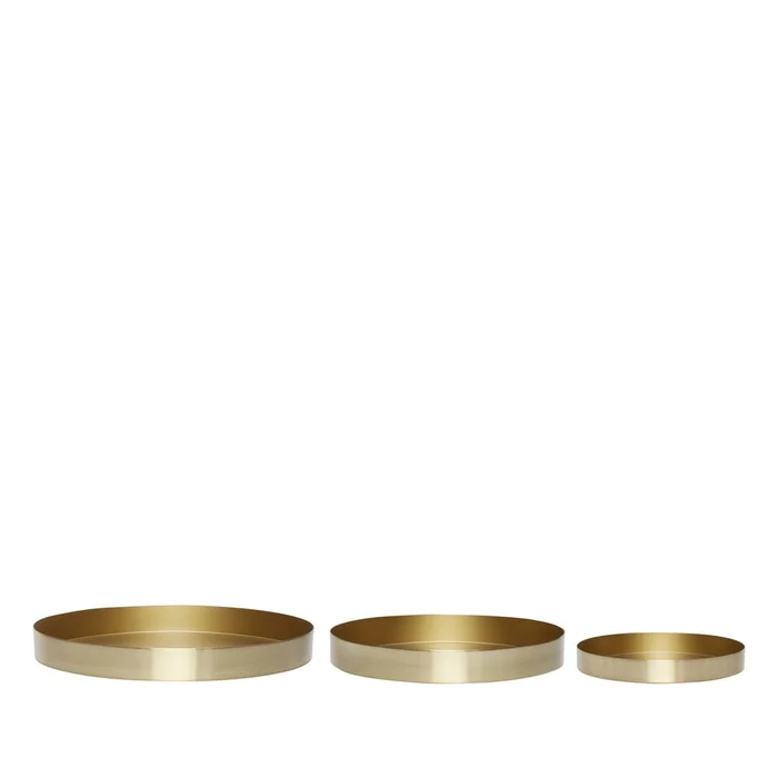 Sada kovových dekorativních tácků 3 ks 33 cm