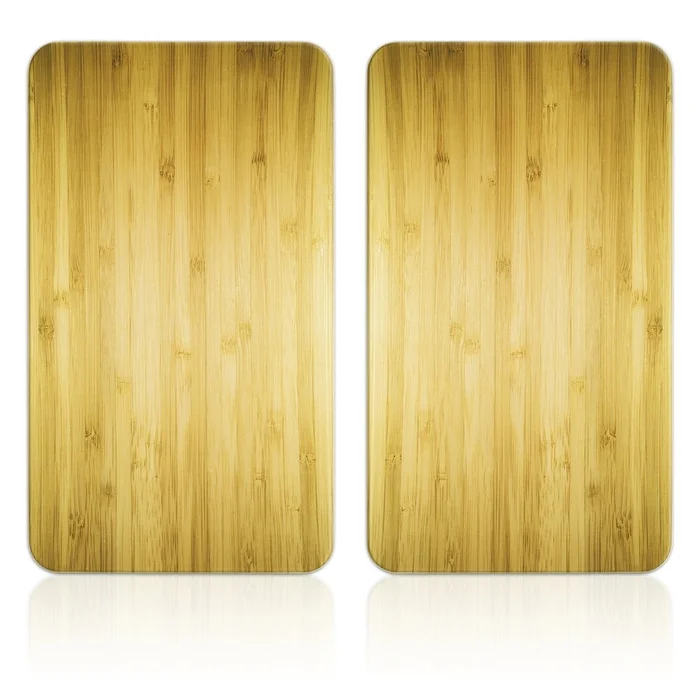 Sada krytů na sporák z tvrzeného skla 52x30 cm Wooden