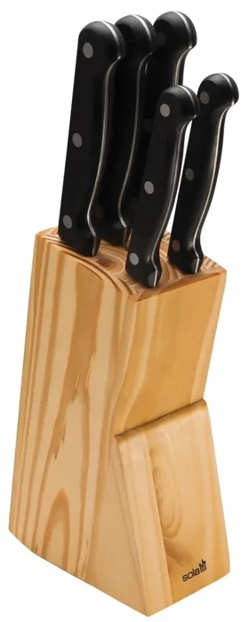 Sada kuchyňských nožů s dřevěným blokem 6 ks