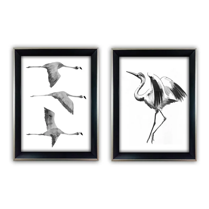 Sada obrazů Crane 2x35x45 cm Wallity
