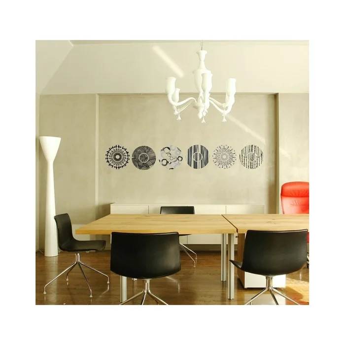 Sada samolepek Circles v šedé a černé