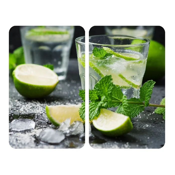 Sada skleněných krytů na sporák Wenko Mojitos 52x30 cm