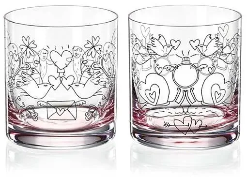 Sada sklenic Crystalex Couples in Love 280ml (2 kusy)