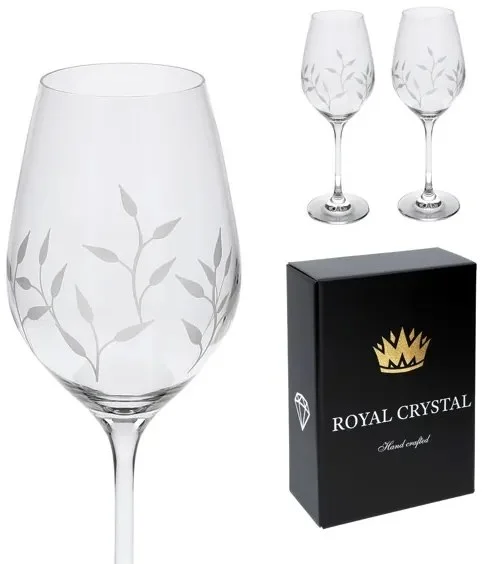 Sada sklenic na víno Celebration Royal Lístky 360 ml (2 kusy)