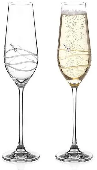Sada sklenic Swarovski Venezia na sekt (2 ks, 230 ml)