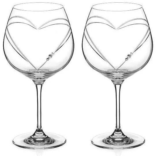 Sada Swarovski Hearts sklenic 640 ml – 2 kusy
