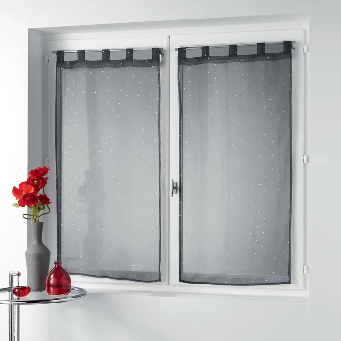Sada záclon Orion 2 kusy 60x90 cm antracitová