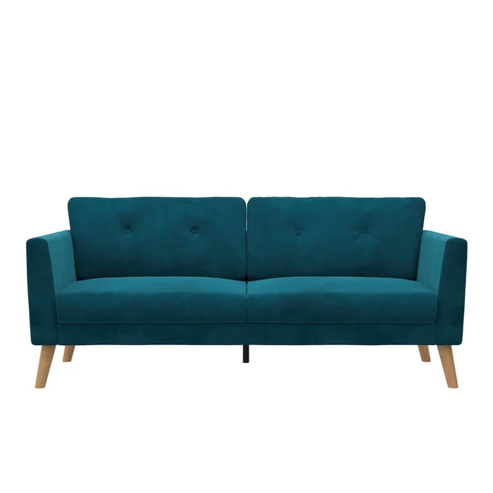 Sametová pohovka Gloria 82 cm modrá