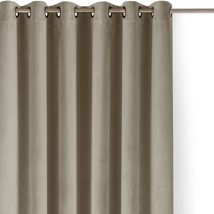 Sametový béžový závěs Velto 200x225 cm