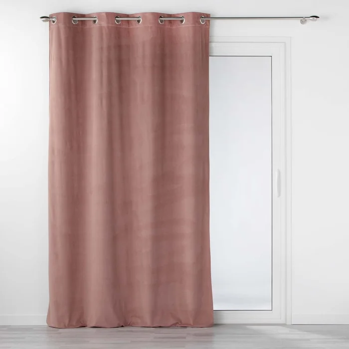 Sametový závěs růžové barvy 140x260 cm Velouriane