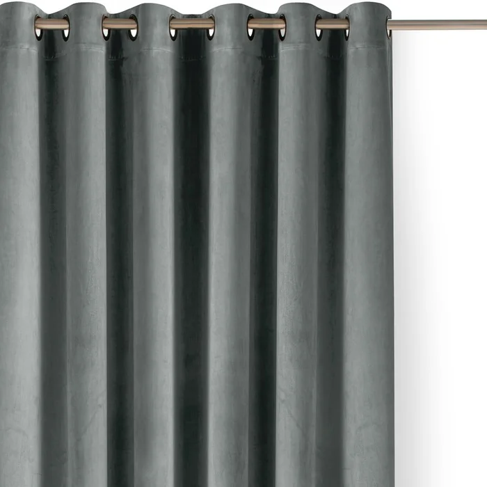 Sametový závěs Velto 265x300 cm šedý